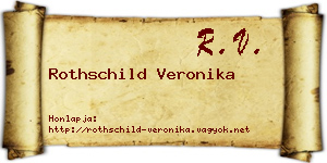 Rothschild Veronika névjegykártya